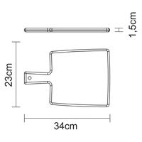 TRAMONTINA カッティングボード 手付中 13276/351 1枚（直送品）