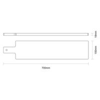 TRAMONTINA バーベキュー ロングサービングボード 70cm×15cm チーク 手付 13367/051 1枚（直送品）