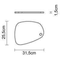 TRAMONTINA サービングボード チーク 31×25cm 13419/051 1枚（直送品）