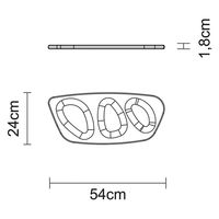 TRAMONTINA デコレーションディッシュ チーク 54×24cm 13421/051 1個（直送品）