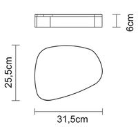 TRAMONTINA チーク皿 石蓋付き 31×25cm 13420/051 1個（直送品）