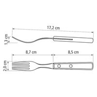 TRAMONTINA デザートフォーク ダーク 21105/490 1本（直送品）