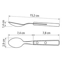 TRAMONTINA ティースプーン レッド 21107/470 1本（直送品）