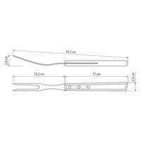 TRAMONTINA カービングフォーク 22231/000 1本（直送品）