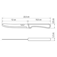 TRAMONTINA フルーツナイフ 波刃 5インチ 黒 22923/005 1本（直送品）