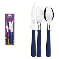 TRAMONTINA ニューカラー カトラリー3本 青 23199/169 1セット（直送品）