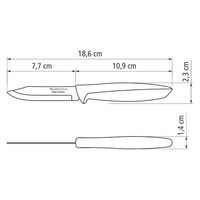 TRAMONTINA フルーツナイフ 黒 23420/103 1本（直送品）