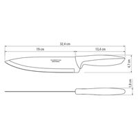 TRAMONTINA シェフズナイフ 黒 21cm 23426/108 1本（直送品）