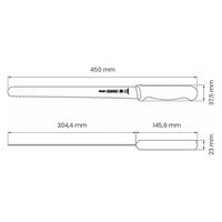 TRAMONTINA ハムスライサー12インチ 白(波刃) 24627/082 1本（直送品）