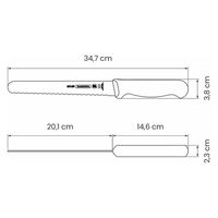 TRAMONTINA ハムスライサー8インチ 白(波刃) 24627/088 1本（直送品）