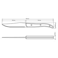 TRAMONTINA ステーキナイフEU style 波刃 ダーク 29810/023 1本（直送品）