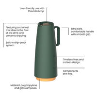 TRAMONTINA サーマルカラフェ 保温ポット 1L グリーン 61636/107 1個（直送品）