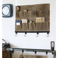 クレエ PG ワックスドキャンバス ウォールポケット L ブラウン 982240003 1個（直送品）