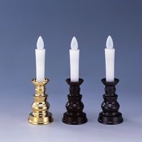 旭電機化成 燭台付安心のろうそく(小)(電池無) ゴールド ろうそく型LEDライト ARO-4202N GD 1個（直送品）