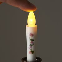 旭電機化成 燭台付安心の絵ろうそく(小) ろうそく型LEDライト ARO-4210N DB 1個（直送品）