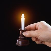 旭電機化成 安心のろうそくミニ(電池無) ブラウン ろうそく型LEDライト ARO-5202N DB 1個（直送品）