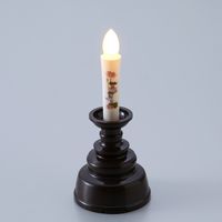 旭電機化成 安心の絵ろうそくミニ(電池付) ブラウン ろうそく型LEDライト ARO-5210DB 1個（直送品）