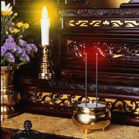 旭電機化成 安心のお線香(中)(電池無) ゴールド 線香型ライト ASE-4201NGD 1個（直送品）