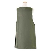 ZacZac 多機能付きエステルツイル無地サイドボタンエプロン Lサイズ ブラック 300463 1枚（直送品）