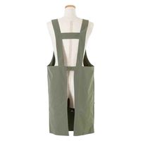 ZacZac 多機能付きリップストップ無地エプロン Mサイズ カーキ 300466 1枚（直送品）