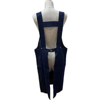 ZacZac 多機能付き8オンスデニム無地エプロン Mサイズ ネイビー 300467 1枚（直送品）