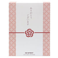 （限定）ご挨拶スポンジ パックスナチュロン キッチンスポンジ 水切れがよい 長持ち ギフト 紅白2個組 1箱 太陽油脂