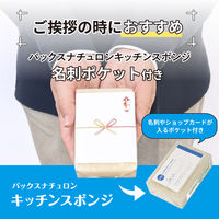 （限定）ご挨拶スポンジ パックスナチュロン キッチンスポンジ 長持ち ナチュラル 名刺ポケット付き ギフト 1個 太陽油脂