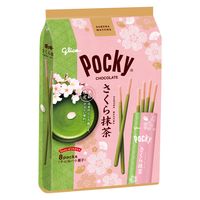 【ワゴンセール】ポッキー さくら抹茶 8パック入 2個 江崎グリコ チョコレート菓子 小分け　小袋　食べきりサイズ