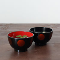 ワールド・クリエイト 白檀塗風　日の丸　内朱　汁椀 37078 1個