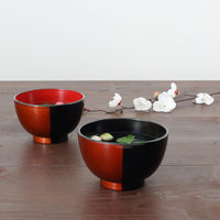 ワールド・クリエイト 白檀塗風　暁　内黒　汁椀 37077 1個