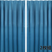 フォレストリンク 防炎遮光1級 カーテン 1350×2000mm ブルー cu1108duck-135-200-2 1セット(2枚入)（直送品）