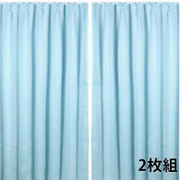 フォレストリンク 防炎遮光1級 カーテン 1350×2000mm ブルー cu1108hbl-135-200-2 1セット(2枚入)（直送品）