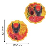 王様戦隊 キングオージャー ワッペン 2枚入 横32mm×縦32mm シール ・ アイロン 接着 両用 BAN650-BAN110（直送品）