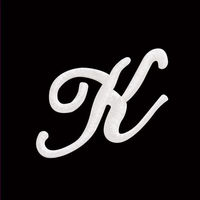 パイオニア アルファベット 花文字ワッペン「K」 E81-08041 1セット(3袋)（直送品）