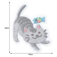 パイオニア ねこワッペン(サバトラ) アイロン接着OK ORG350-23068 1セット(3袋)（直送品）