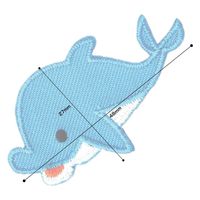 パイオニア ワッペン(イルカ) アイロン接着OK ORG350-23073 1セット(3袋)（直送品）