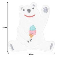 パイオニア ワッペン(しろくま) アイロン接着OK ORG350-23081 1セット(3袋)（直送品）