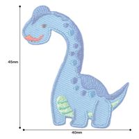 パイオニア ワッペン(プラキオサウルス) アイロン接着OK ORG350-23085 1セット(3袋)（直送品）