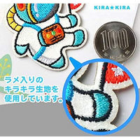 パイオニア キラキラロゴワッペン 宇宙飛行士 アイロン接着ワッペン ORG350-23135 1セット(3袋)（直送品）