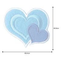 パイオニア ハート ワッペン(ブルー) オトナかわいいシリーズ シールアイロン両用タイプ ORG350-23365 1セット(3袋)（直送品）