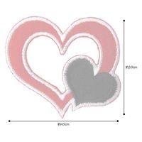 パイオニア ハート ワッペン(レッド) オトナかわいいシリーズ シールアイロン両用タイプ ORG350-23369 1セット(3袋)（直送品）