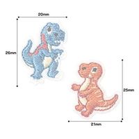 パイオニア ワッペン 2個付 「恐竜」 ORG350-23417 1セット(3袋)（直送品）