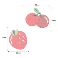 パイオニア ワッペン 2個付 「いちご&さくらんぼ」 ORG350-23424 1セット(3袋)（直送品）