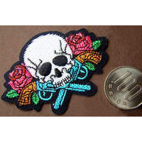 パイオニア ワッペン(TATTOO/スカル/ロック) アイロン接着 ORG400-23226 1セット(3袋)（直送品）