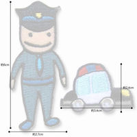 パイオニア おしごとシリーズ 「警察官」ワッペン アイロン接着 ORG500-23316 1セット(3袋)（直送品）
