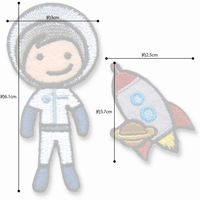 パイオニア おしごとシリーズ 「宇宙飛行士」ワッペン アイロン接着 ORG500-23319 1セット(3袋)（直送品）