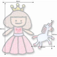 パイオニア おしごとシリーズ 「プリンセス」ワッペン アイロン接着 ORG500-23324 1セット(3袋)（直送品）
