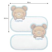 パイオニア ネームワッペン(くま) 入園・入学準備 アイロン接着タイプ ORG501-23325 1セット(3袋)（直送品）