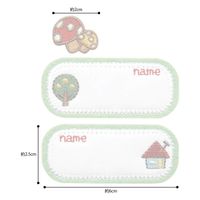 パイオニア ネームワッペン(きのこ) ミニワッペン付き 入園・入学準備 アイロン接着タイプ ORG501-23330 1セット(3袋)（直送品）