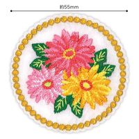 The story of flowers 植物 ワッペン ガーベラ 直径55mm アイロン接着 RC500 RC500-25053（直送品）